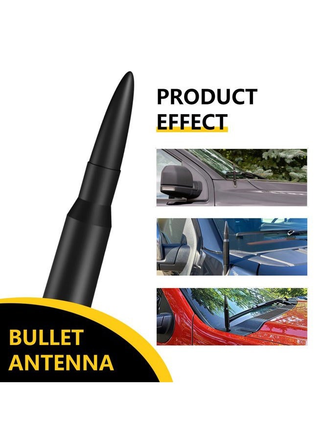 MODIGT 5.3inch Car Short Antenna Fit for Chevy Silverado & GMC Sierra Trucks 50 Cal Truck Antenna Accessories(Black) - Image 5