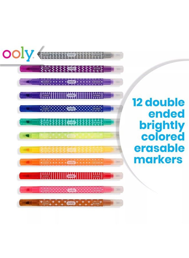 Ooly Make No Mistake Erasable Markers, Easter Activities for Kids, Stress and Mess Free Marker Pack You Can Erase, Drawing & Coloring Pens for Kids and Adults, Set of 12 - Image 2