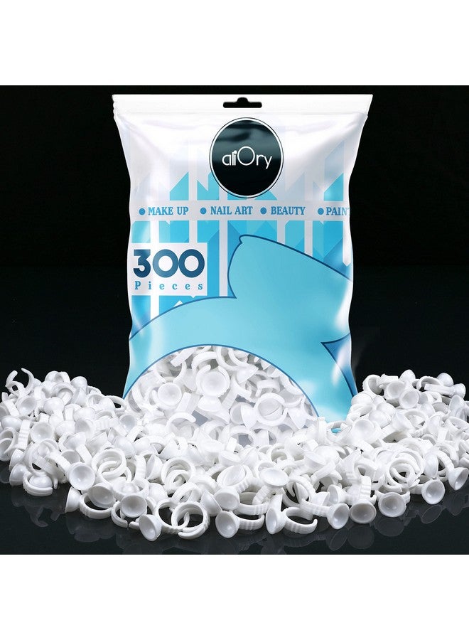 Aliory 300Pcs Glue Rings Aliory Glue Rings For Eyelash Extensions Disposable Rings For Lashes Lovely Shape Lash Fan Blossom Glue Cups Lash Extension Supplies Lash Supplies For Eyelash Extensions. - Image 1