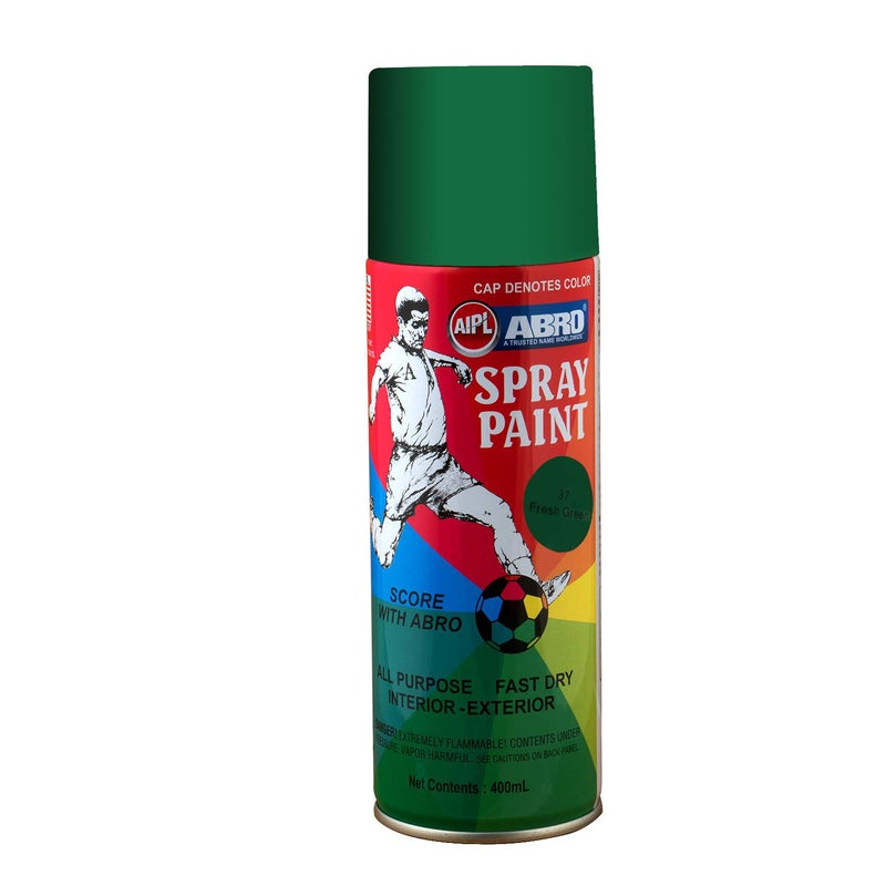 Abro SP-37 علبة طلاء رذاذ متعددة الاستخدامات (400 مل، أخضر فاتح) جاف سريع للتطبيقات على المعدن، الخشب، الجدران، السيارات والدراجات النارية - Image 1