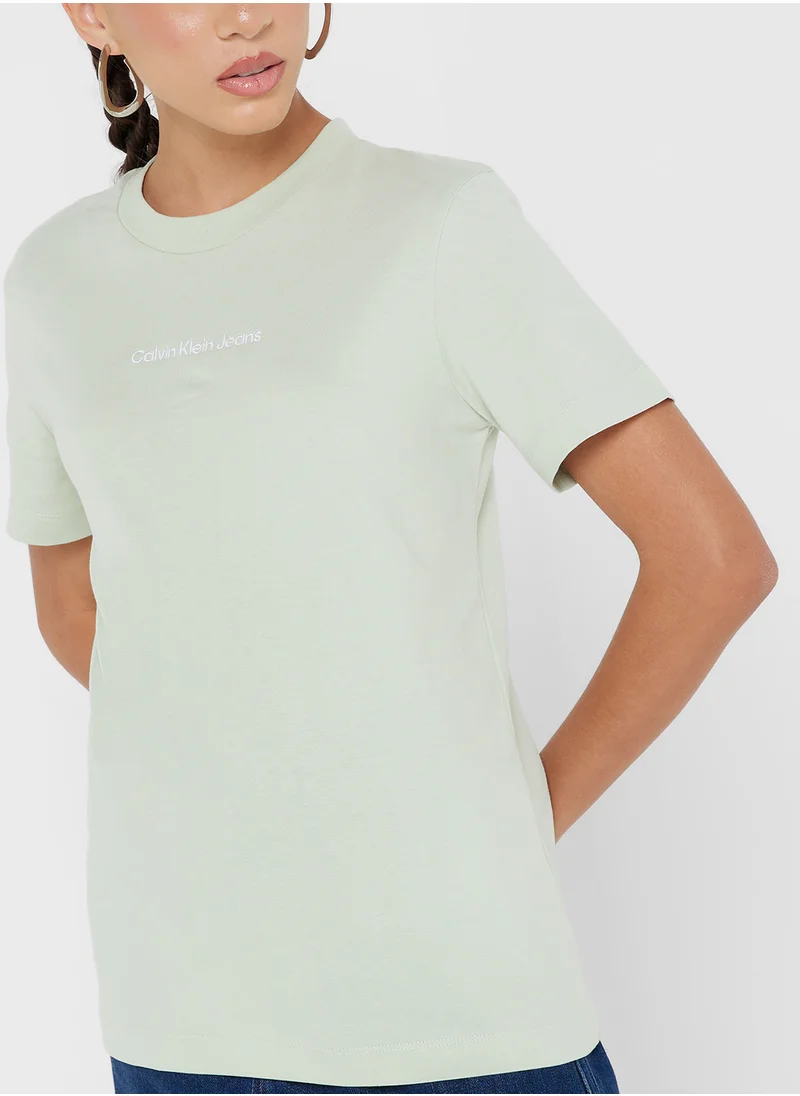 كالفن كلاين جينز Crew Neck Logo T-Shirt