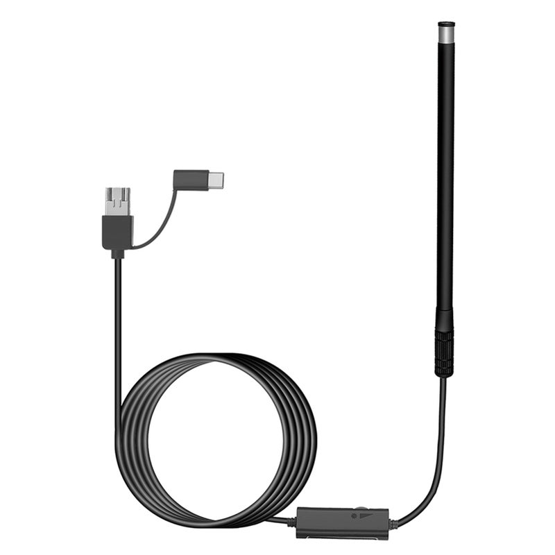 Ear Endoscopy Camera with 6 Dimmable Brightness Adjustable LEDs 5.5MM Lens 640*480 Resolution IP67 Water Resistance Inspection Otoscope Camera Visual Ear Cleaning Tool Compatible with Android/ Windows System for Nose Throat Pet Checking Home Daily Use - Image 4