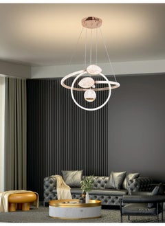 Best Power Modern LED Chandelier 6136 - 3 Lighting Levels, 60W Pendant Lamp, Adjustable Length up to 90cm - Elegant Contemporary Ceiling Light for Living Room, Dining Room, or Bedroom  - Image 2
