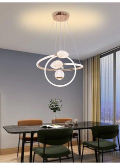 Best Power Modern LED Chandelier 6136 - 3 Lighting Levels, 60W Pendant Lamp, Adjustable Length up to 90cm - Elegant Contemporary Ceiling Light for Living Room, Dining Room, or Bedroom  - Image 1