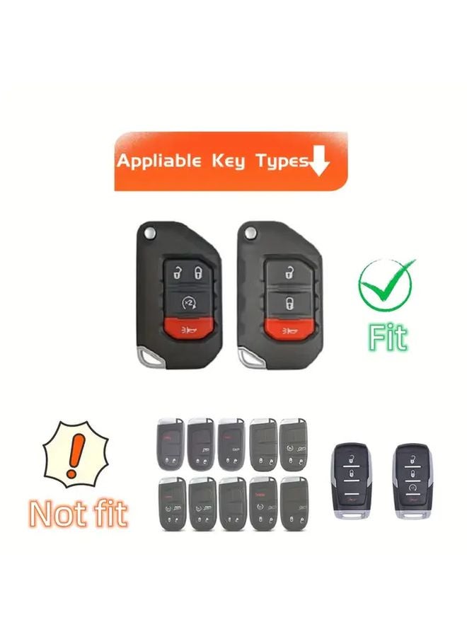 White Rhinestone TPU Key Fob Cover for Jeep Wrangler 2018 2021 JL Gladiator Remote Key - Image 2