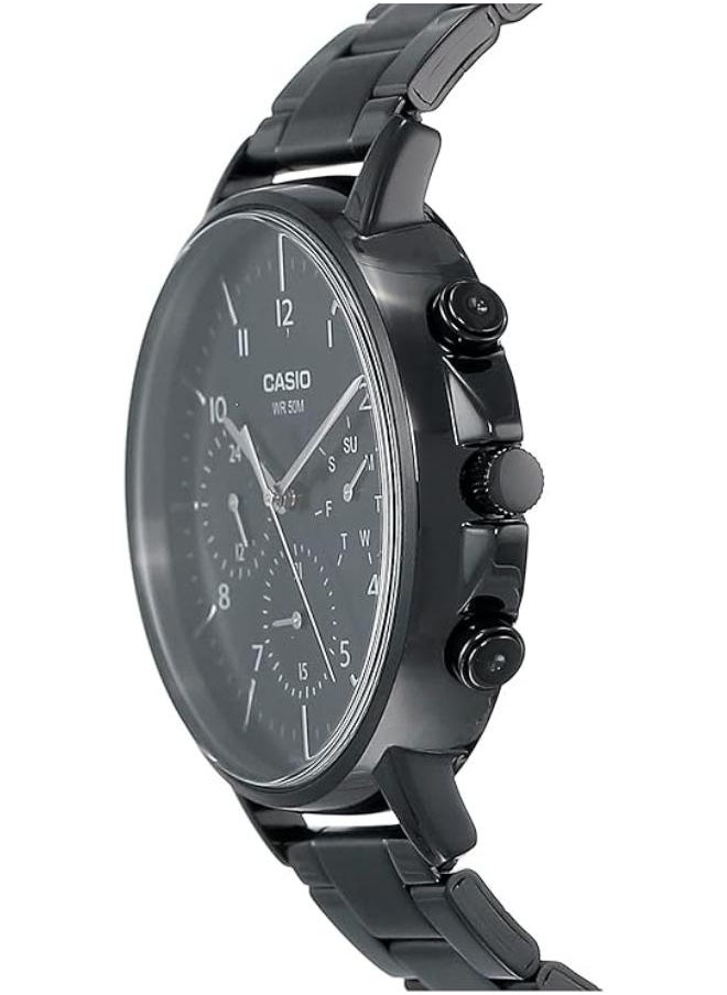 CASIO Casio Watch for Men MTP-E321B-1AVDF Analog Stainless Steel Band Black  - Image 2