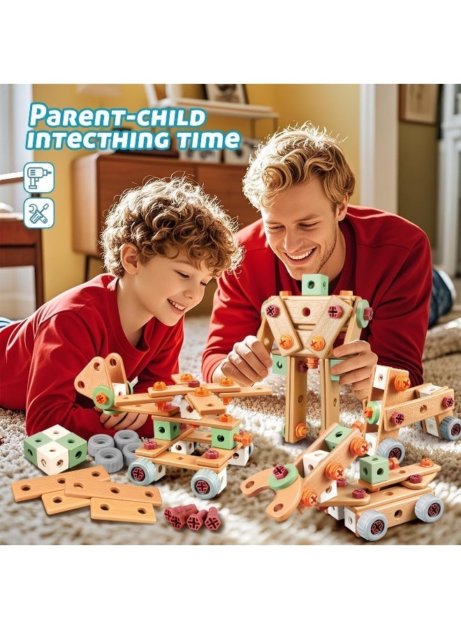 مجموعة أدوات للأطفال مكونة من 148 قطعة مع مثقاب كهربائي - ألعاب بناء STEM، صندوق أدوات إصلاح للعب التخيلي للأولاد والبنات الذين تتراوح أعمارهم بين 3 و4 و5 و6 سنوات - Image 3