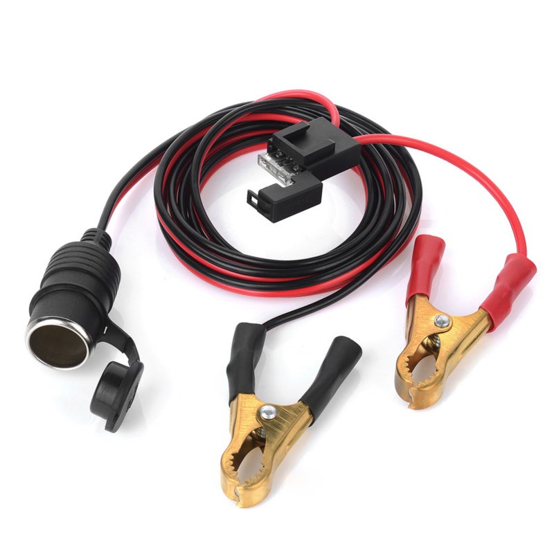محول موقد السيارة: كابل 2 قدم UL SPT-2 16AWG/2C - مصفاة 25 أمبير مع حماية من التسرب الكهربائي مقبس موقد أنثى لأجهزة 12 فولت، مقص الحدائق، القوارب، المركبات الترفيهية والسيارات والبدء السريع للسيارة - Image 1