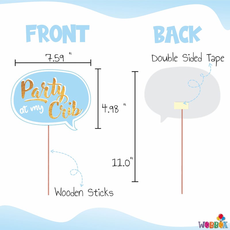 Wobbox Baby Shower Decoration Items| Baby Shower Ceremony Photo Booth Props for Photoshoot, Baby Shower Banner& Mom to Be Sash, Godh Bharai Ceremony Decoration Kit-(FP4792) - Image 3