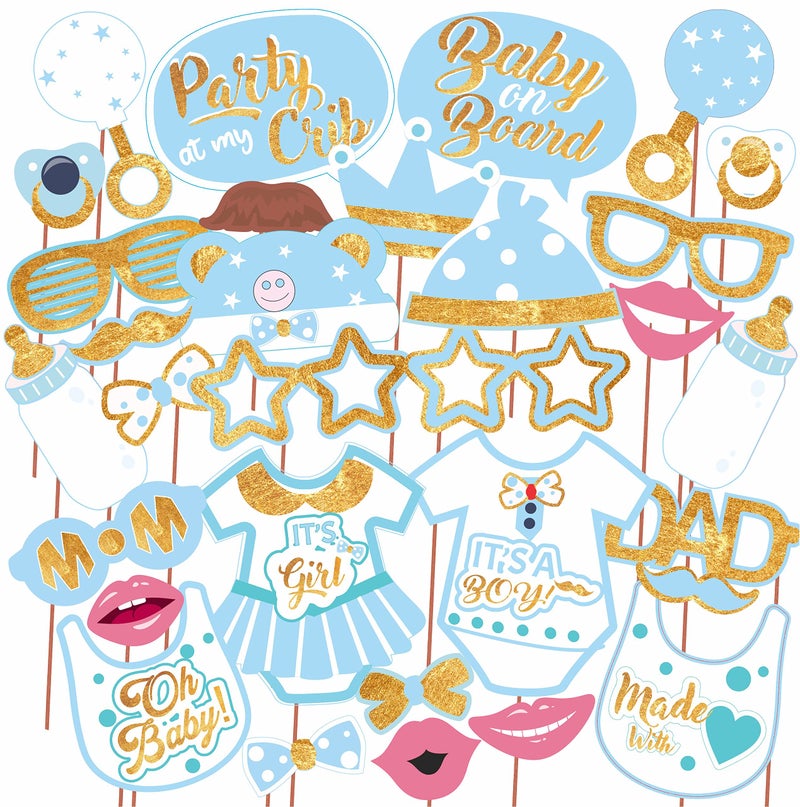 Wobbox Baby Shower Decoration Items| Baby Shower Ceremony Photo Booth Props for Photoshoot, Baby Shower Banner& Mom to Be Sash, Godh Bharai Ceremony Decoration Kit-(FP4792) - Image 5