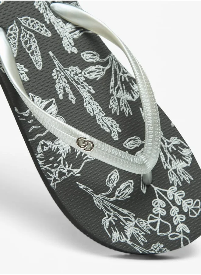 سيليست Womens Printed Thong Slippers