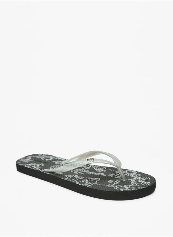 سيليست Womens Printed Thong Slippers