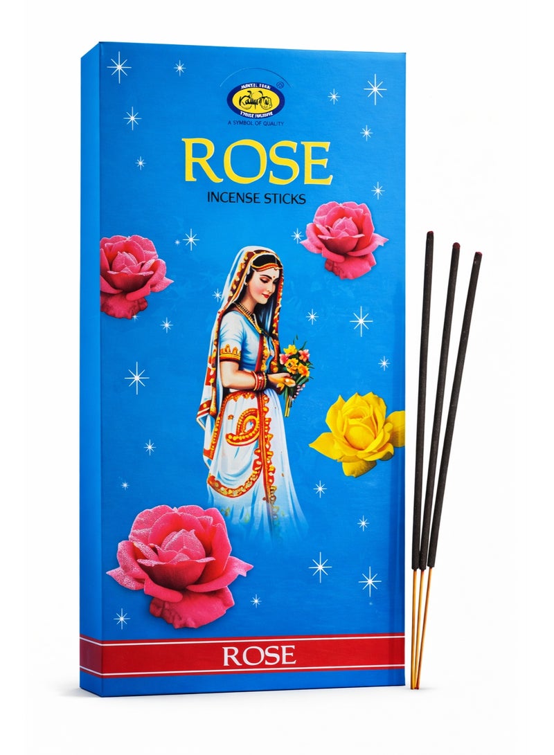 Cycle Rose Incense Sticks Pack of 6 Boxes,Enjoy the fresh and soothing aroma of blooming roses with Cycle Rose Incense Sticks. pack includes 6 boxes with 20 premium sticks each (Total 120 sticks). Perfect for prayer, meditation, yoga, relaxation, and refreshing your home with a long-lasting floral fragrance.