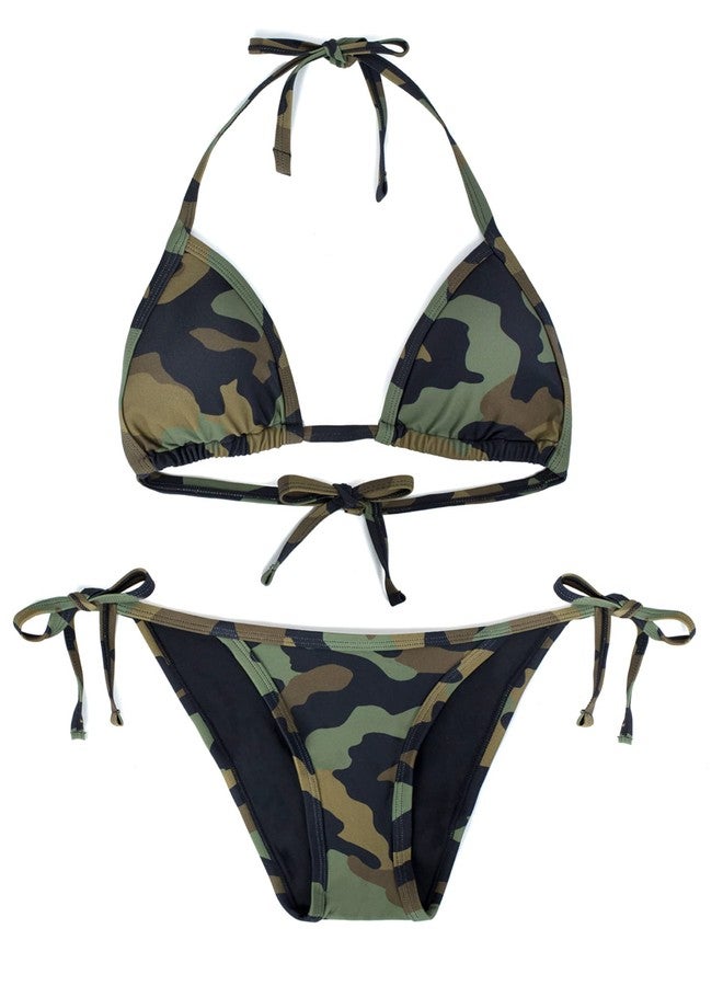 Smart & Sexy Women's String Bikini Set Swimwear, Modern Camo, XXL - Image 4
