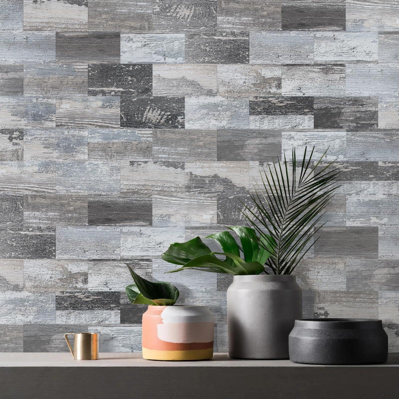 Vamos Tile 100-Piece Peel and Stick Backsplash Seamless Tile,3''x6'' Distressed Wood PVC Subway Tile,Stick on Backsplash for Kitchen/Bathroom/Laundry Room - Image 3