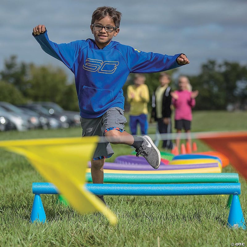 Fun Express Large 20 Inch Obstacle Course Agility Rings, Set of 6 Rings, Great for Physical Education, Festivals and Outdoor Activities, School Recess Equiments, Kid's Fitness, Assorted Colors - Image 2