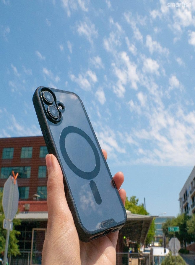 سمارتيش جراب Smartish® المغناطيسي لهاتف iPhone 16 - Gripmunk متوافق مع MagSafe [خفيف الوزن + واقي] غطاء نحيف ورفيع مع بطانة من الألياف الدقيقة لهاتف Apple iPhone 16 - مخطط - Image 2