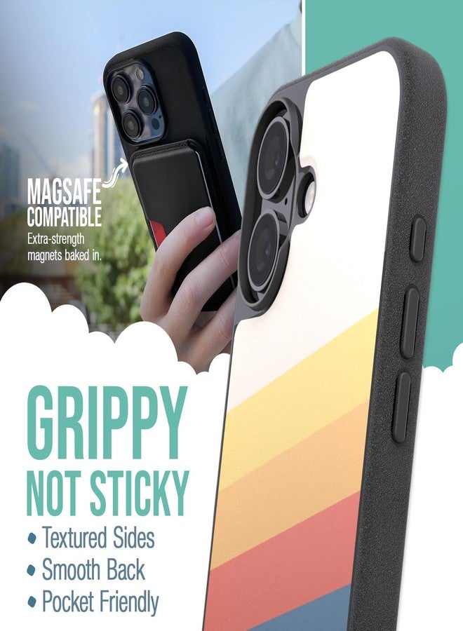 سمارتيش جراب Smartish® المغناطيسي لهاتف iPhone 16 - Gripmunk متوافق مع MagSafe [خفيف الوزن + واقي] غطاء نحيف ورفيع مع بطانة من الألياف الدقيقة لهاتف Apple iPhone 16 - مخطط - Image 3