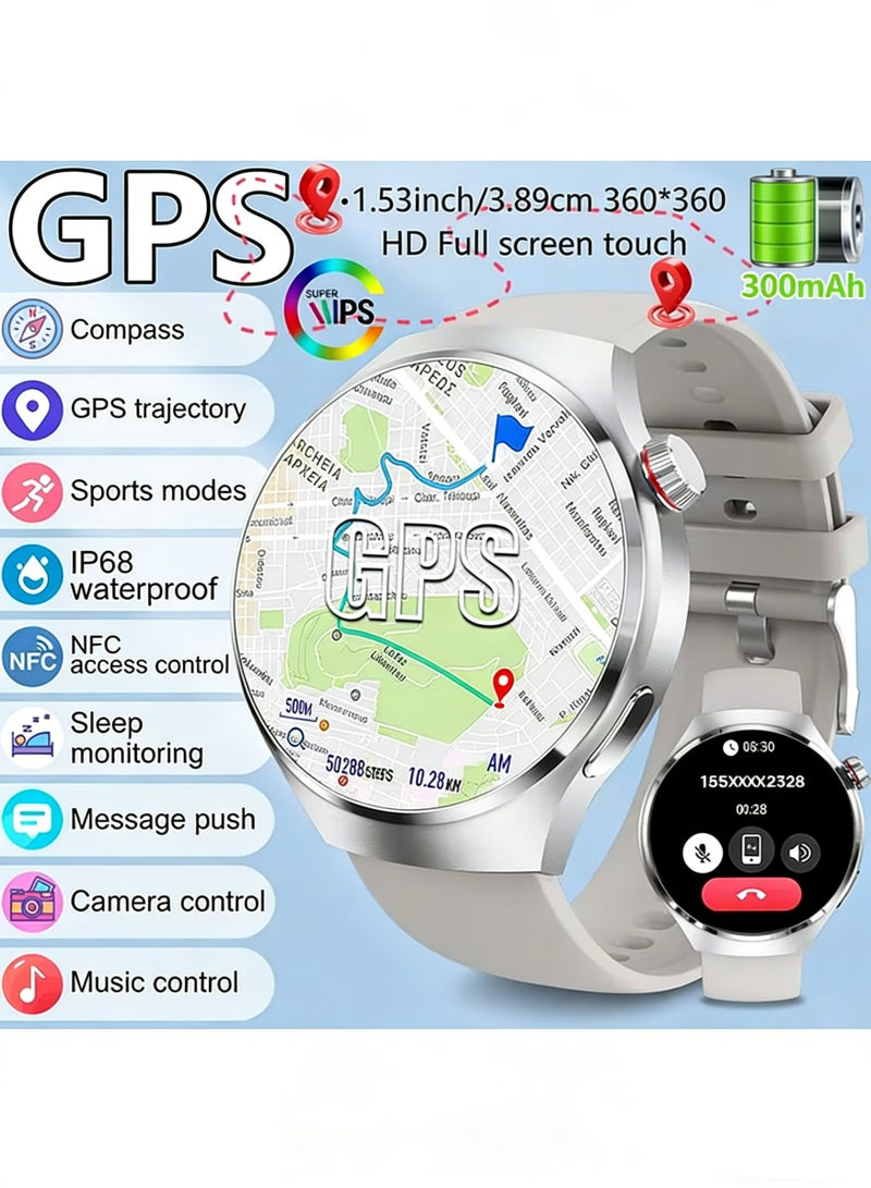 RollsTimi  Men's Smart Watch Outdoor Multi Sport Mode 1. 53-inch HD Screen 300mAh Battery Capacity Wireless Call Men's Watch, Fitness Tracker, Workout Companion, Sleek Smartwatch For Men - Image 1
