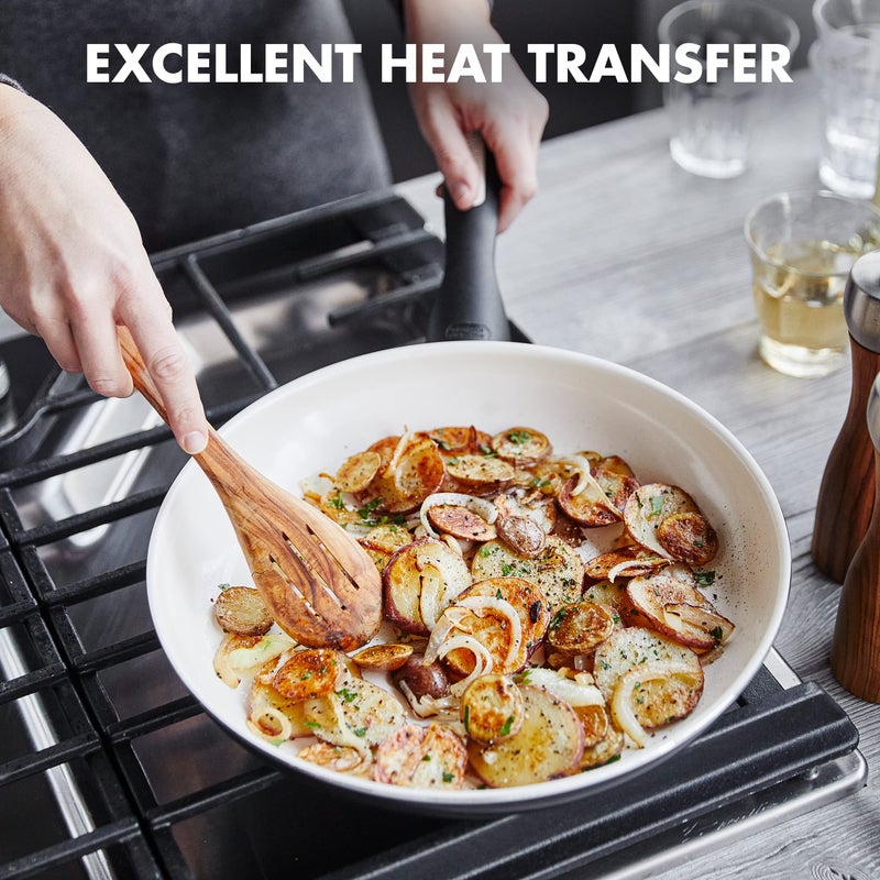 GreenPan Rio 8" and 10" Frying Pan Skillet Set, PFAS-Free, Healthy Ceramic Nonstick Cookware, Stay-Cool Bakelite Handles, Dishwasher Safe, Easy Clean, Durable Performance, Black - Image 2