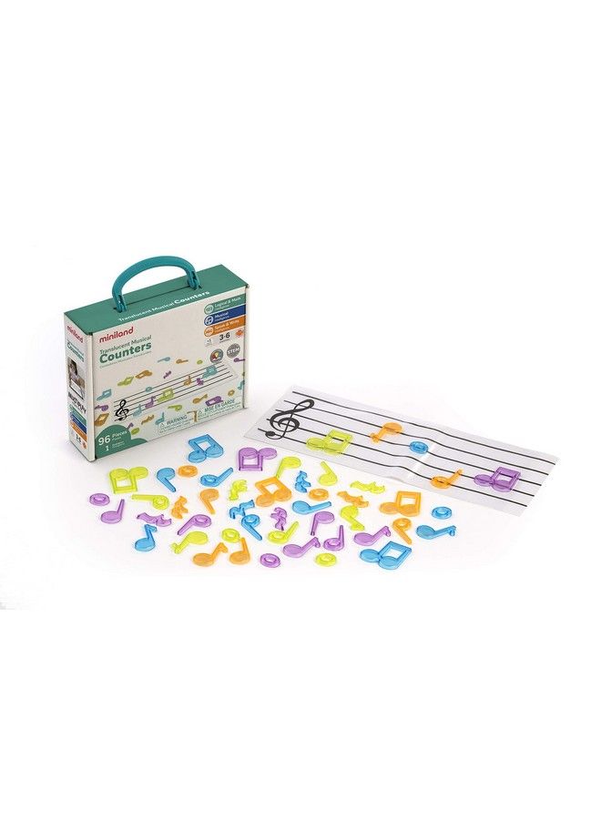 Miniland Educational Corporation Miniland Educational Translucent Musical Counters,Multi - Image 1