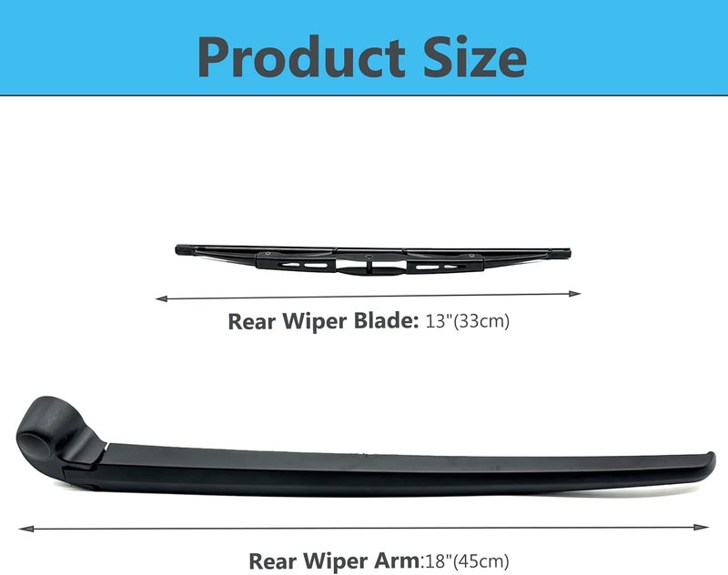 DAZOM Rear Window Wiper Arm & Blade Set for Audi Q7 - Image 3