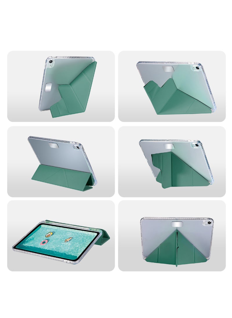 روك بو - حافظة ذكية لجهاز iPad Pro 11 بوصة 2024 M4 مع حامل قلم ظهر شفاف، حافظة رفيعة قابلة للطي ثلاثية الطي لجهاز iPad Pro 11 بوصة 2024 الجيل الخامس - Image 1