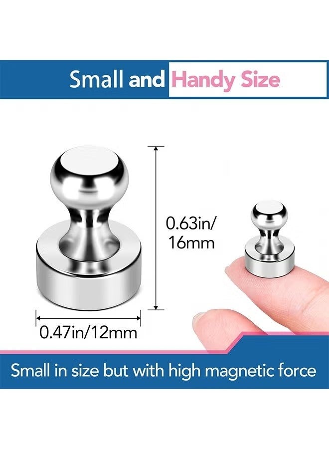 20 Pieces Fridge Magnets, Magnetic Push Pins for Refrigerator, Whiteboard, Kitchen, Office, School - Strong & Durable Brushed Nickel Design - Image 4