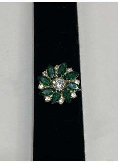 Karan Tuhafiye Karan Haberdashery Stone Button / Stone Clip Button / 2.5 cm Emerald  - Image 3