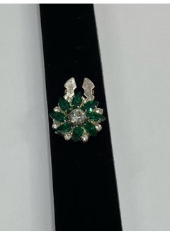 Karan Tuhafiye Karan Haberdashery Stone Button / Stone Clip Button / 2.5 cm Emerald  - Image 1