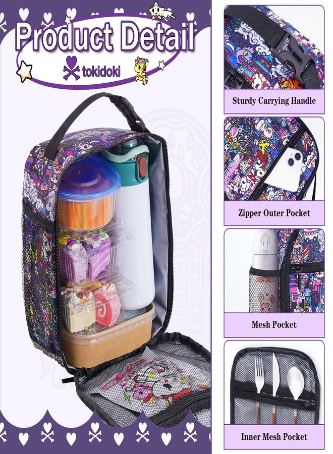 Tokidoki Official lunch bag Lunch bag for women men Reusable Insulated Lunchbox Lunch bags for Work Picnic Travel(Midnight Metropolis) - Image 2