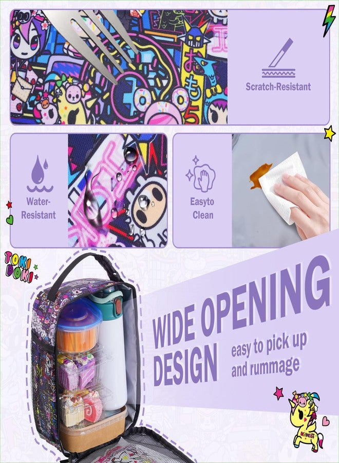 Tokidoki Official lunch bag Lunch bag for women men Reusable Insulated Lunchbox Lunch bags for Work Picnic Travel(Midnight Metropolis) - Image 5
