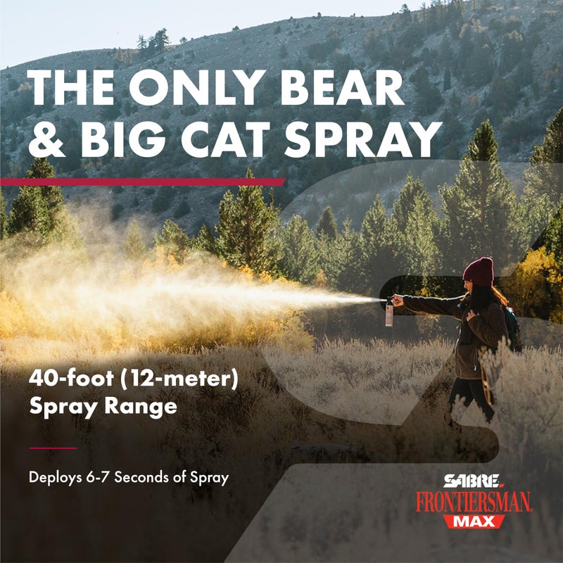 SABRE Frontiersman MAX 7.9 fl oz. Bear & Mountain Lion Attack Deterrent, Up to 40 ft Range, Contains 2% Major Capsaicinoids, Safer for You, Animals & The Environment, Glow-in-The-Dark Safety - Image 3