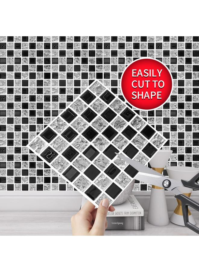 Bluejw 10 Pieces Tile Sticker Fashion Mosaic Tile Stickers Kitchen Waterproof Removable Wall Stickers Bedroom Floor Stickers - Image 3