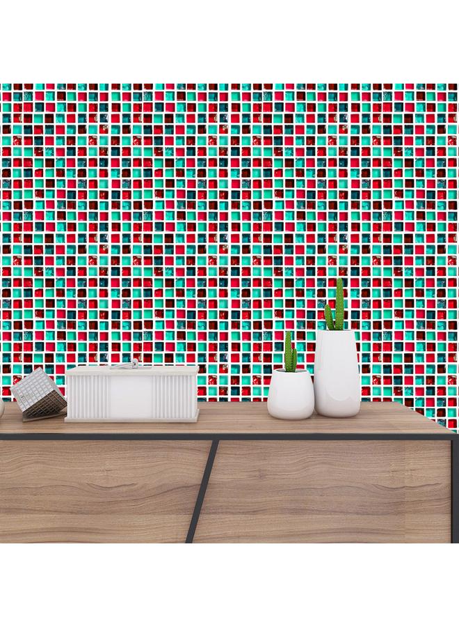 Bluejw 10 Pieces Tile Sticker Fashion Mosaic Tile Stickers Kitchen Waterproof Removable Wall Stickers Bedroom Floor Stickers - Image 5