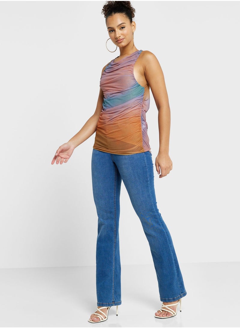 TOPSHOP Side Ruched Top  - Image 4