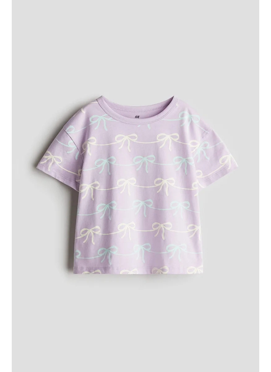 H&M Printed Jersey Top