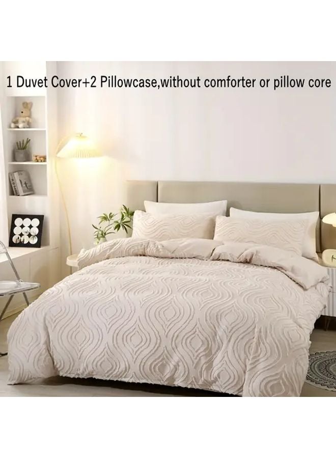 European Style Geometric Duvet Cover Set 3 Piece 100 Polyester Bohemian Textured Comforter Cover Machine Washable - Image 5