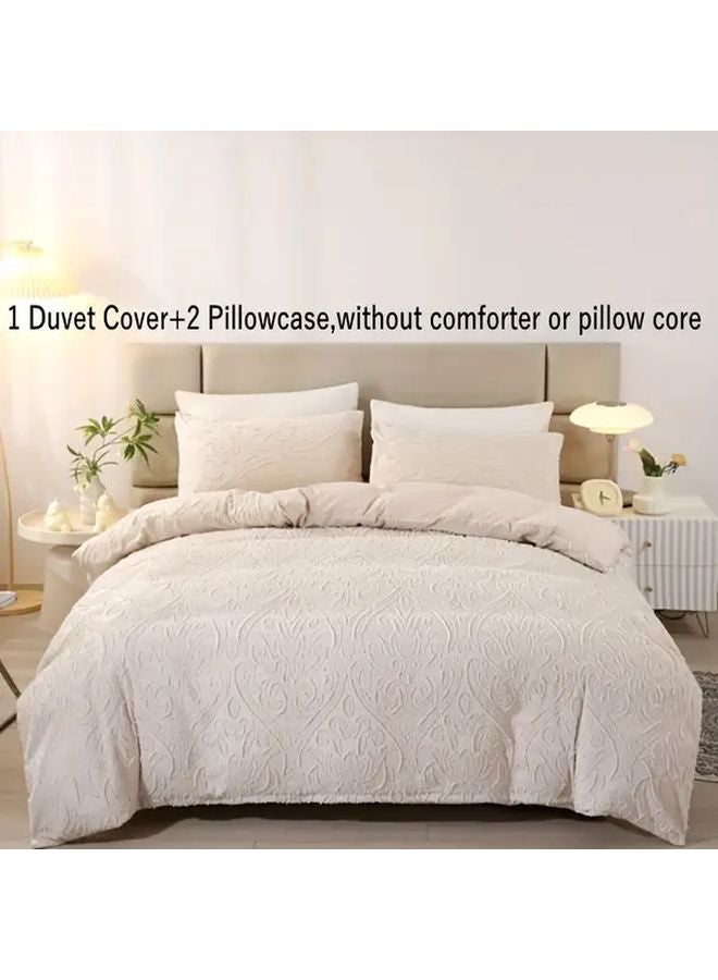 European Style Geometric Duvet Cover Set 3 Piece 100 Polyester Bohemian Textured Comforter Cover Machine Washable - Image 1