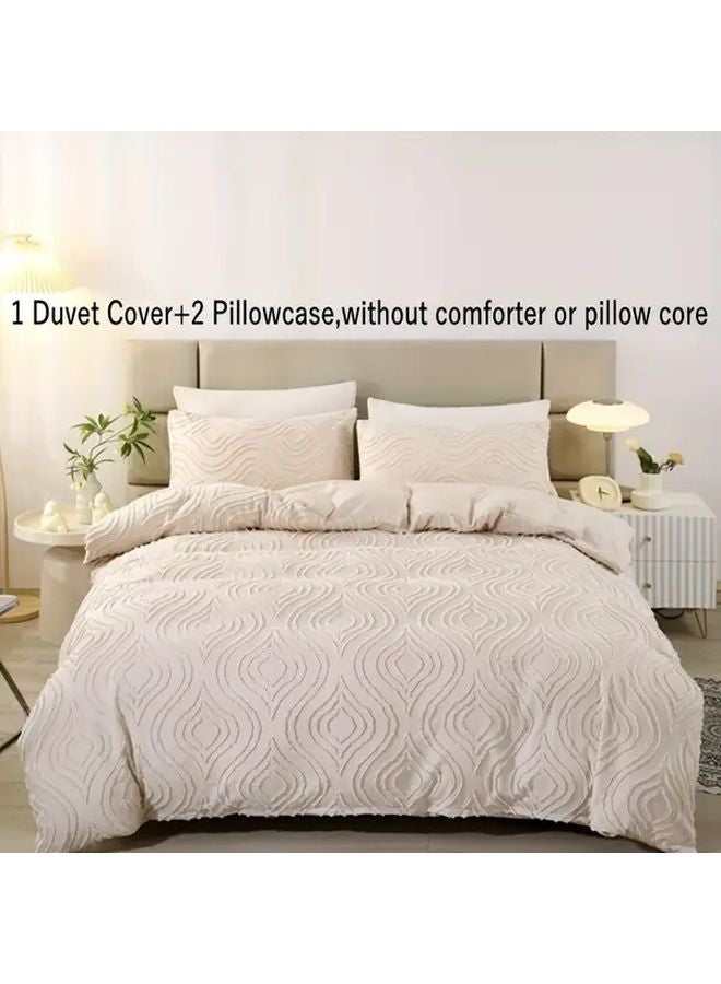 European Style Geometric Duvet Cover Set 3 Piece 100 Polyester Bohemian Textured Comforter Cover Machine Washable - Image 2