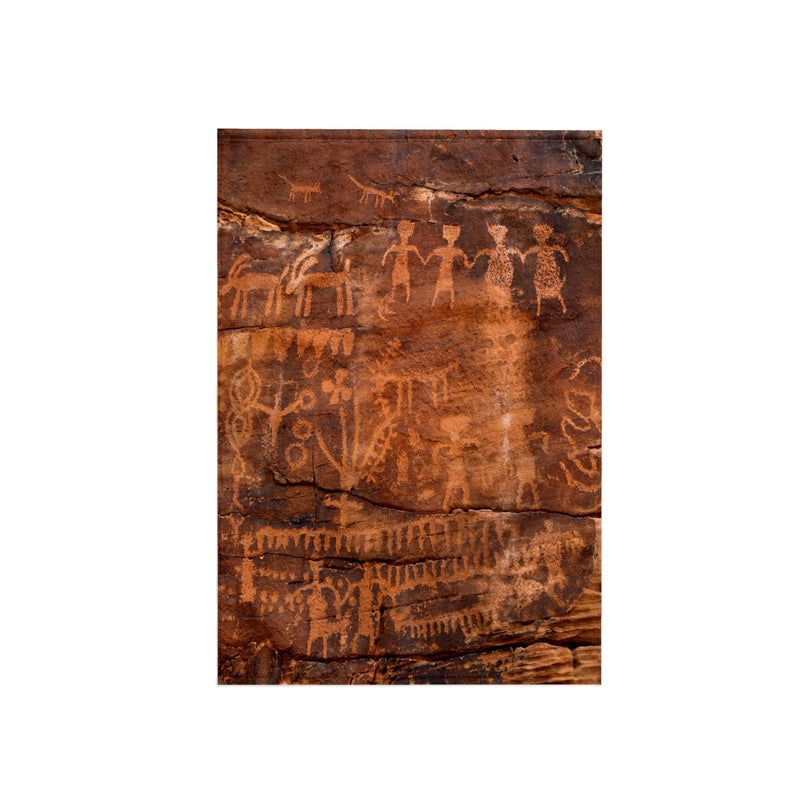 3DROSE 3D Rose TWL_228184_1 USA - Southwest - Indian Petroglyphs on Sandstone Towel  15"" x 22"" - Image 1