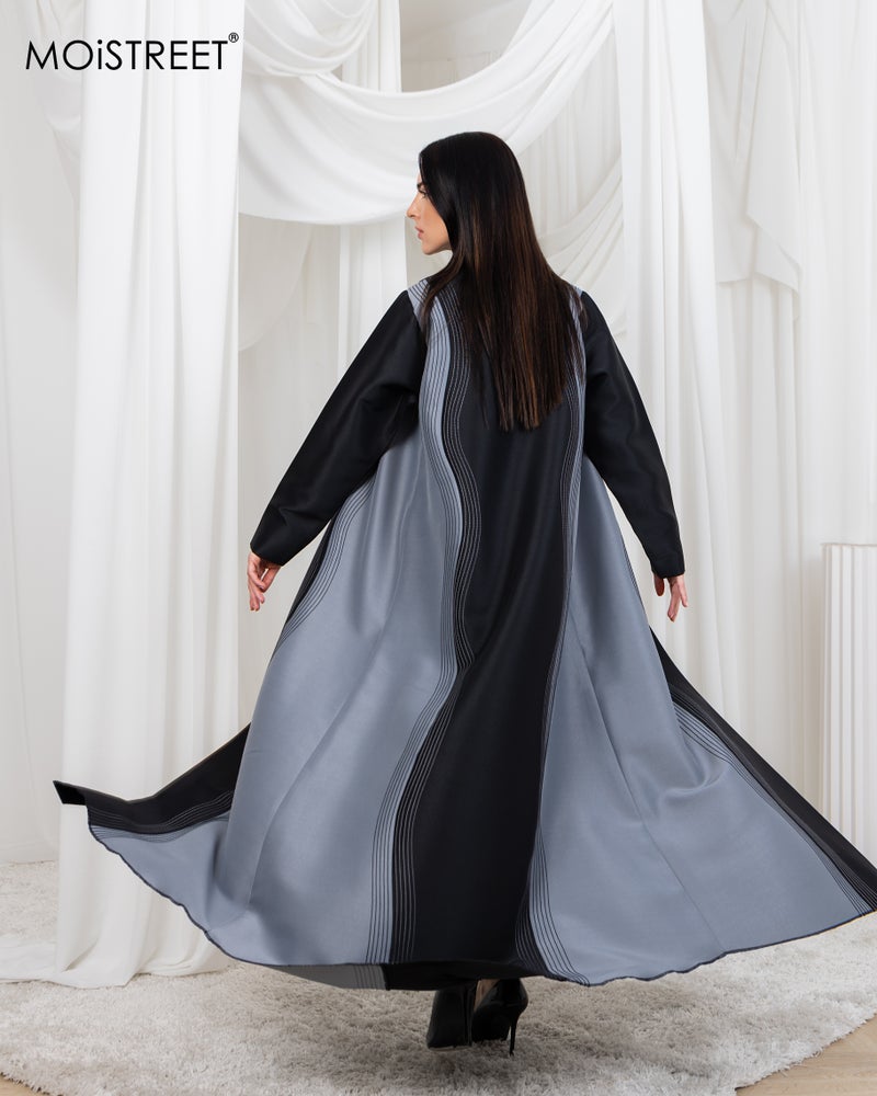 MOiSTREET Bridal Satin  Abaya - Image 4