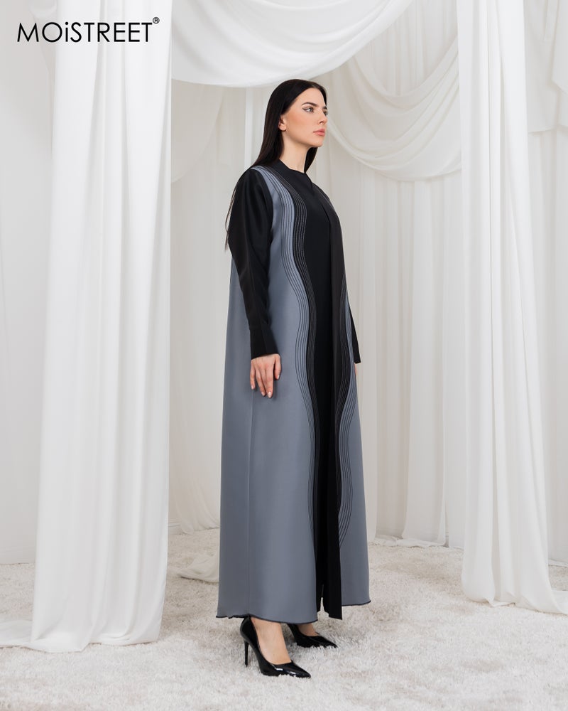MOiSTREET Bridal Satin  Abaya - Image 2