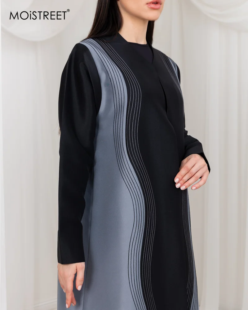 Moistreet  MOiSTREET Bridal Satin  Abaya for Women | Best Price UAE