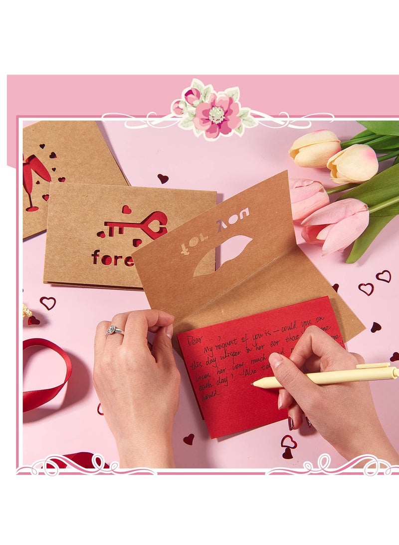SYOSI 6 Pcs Card with Envelopes Loving Day Cards for Her Him Girlfriend Boyfriend Husband Wife Personalized Romantic Anniversary Birthday Gift - Image 2
