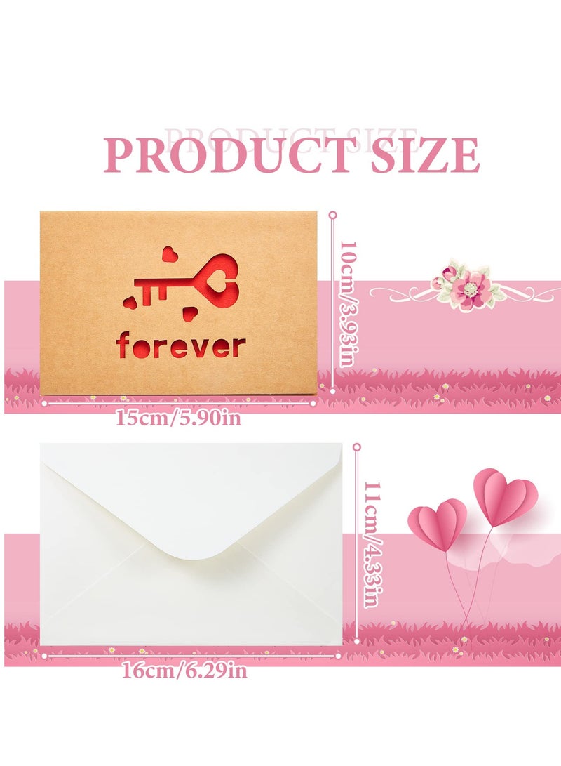 SYOSI 6 Pcs Card with Envelopes Loving Day Cards for Her Him Girlfriend Boyfriend Husband Wife Personalized Romantic Anniversary Birthday Gift - Image 5