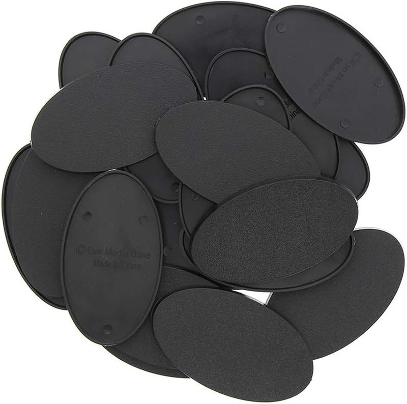 Evemodel MB875 20pcs Base 75X42mm or 2.95x1.65inch Plastic Model Bases for Gaming Miniatures or Wargames Table Games - Image 1