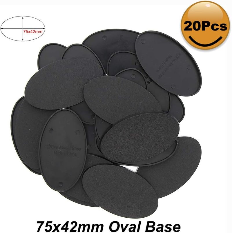 Evemodel MB875 20pcs Base 75X42mm or 2.95x1.65inch Plastic Model Bases for Gaming Miniatures or Wargames Table Games - Image 5