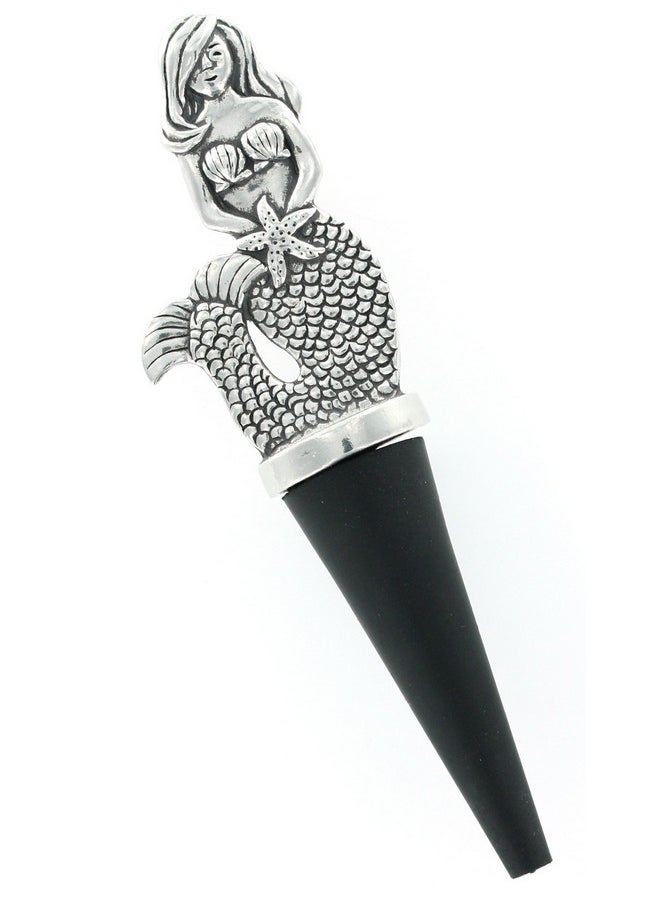 Basic Spirit Pewter Nautical Mermaid Wine Bottle Topper By Basic Spirit  - Image 2