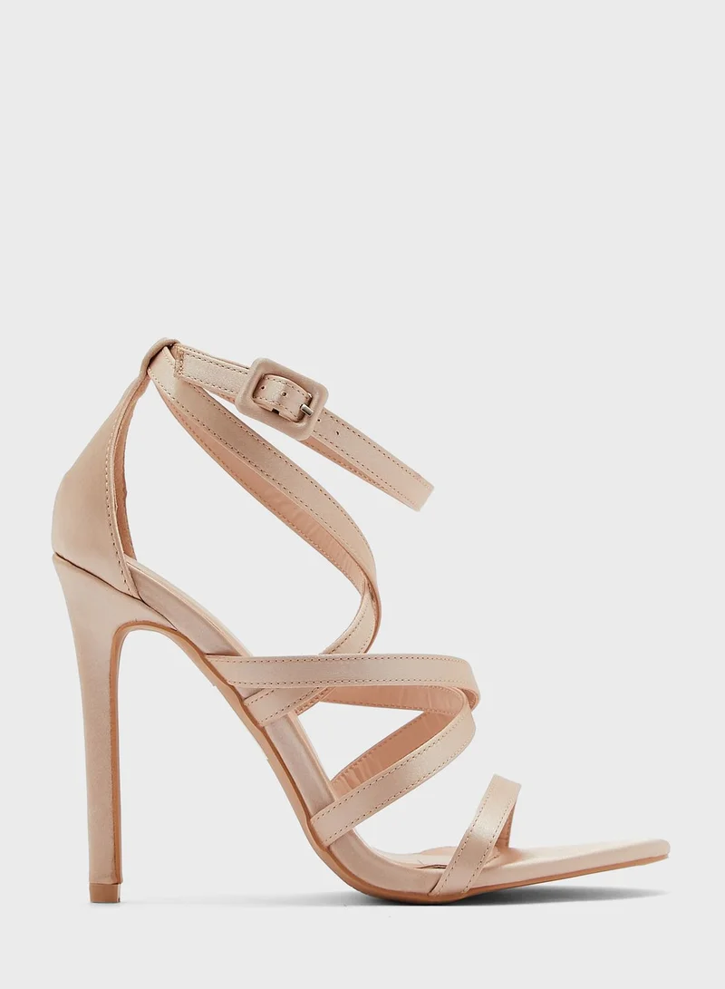 Ella Limited Edition Strappy Satin Stiletto Heel Sandals